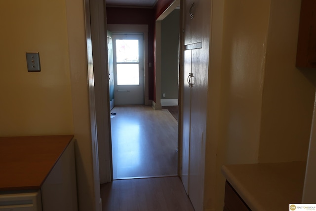 2722 N 64th St, Omaha, NE 68104 - hallway with light wood-style floors and baseboards