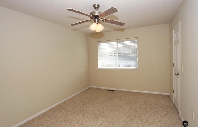 6028 Glenbrook Ln, Lincoln, NE 68512 - spare room featuring baseboards, light carpet, and a ceiling fan