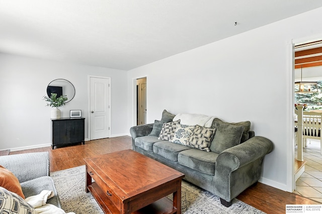 9704 Erskine St, Omaha, NE 68134 - living room with wood finished floors