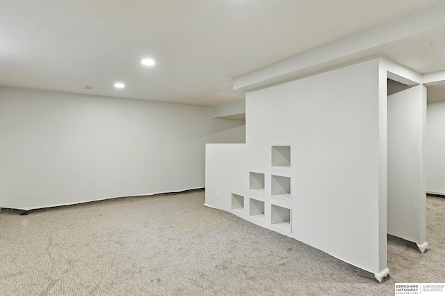 9704 Erskine St, Omaha, NE 68134 - finished basement featuring carpet and recessed lighting