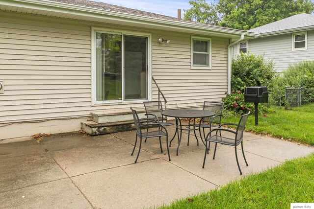 3809 N 94th St, Omaha, NE 68134 - view of patio / terrace featuring outdoor dining area and entry steps
