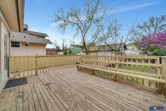 2524 S St, Lincoln, NE 68503 - wooden deck featuring a residential view