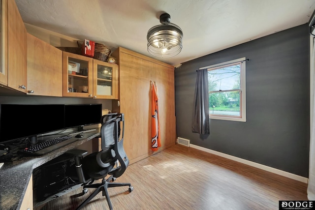 3317 N 9th St, Lincoln, NE 68521 - office area featuring baseboards and light wood-style floors