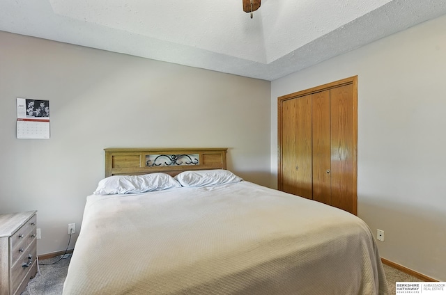 8853 N 82nd Ave, Omaha, NE 68122 - carpeted bedroom with baseboards, a closet, and ceiling fan