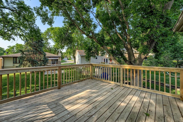 2223 S 161st Cir, Omaha, NE 68130 - wooden deck with a residential view