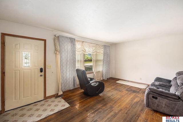 5704 N 68th St, Omaha, NE 68104 - entryway featuring hardwood / wood-style floors and baseboards