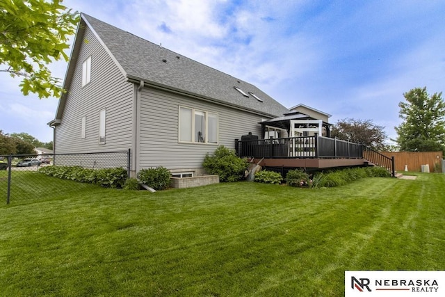 13410 Highlander Pl, Waverly, NE 68462 - rear view of property featuring a gazebo, a shingled roof, and a deck