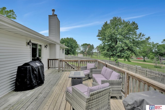 631 Overlook Ln, Beatrice, NE 68310 - deck with outdoor lounge area and area for grilling