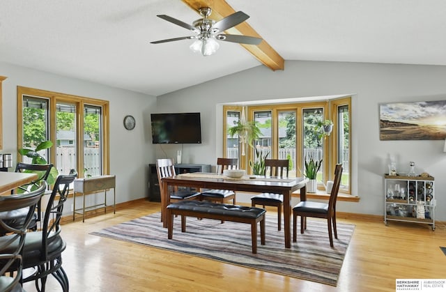 2442 E 2nd St, Fremont, NE 68025 - dining room featuring wood finished floors, a ceiling fan, and baseboards