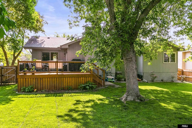 6104 S 93rd St, Omaha, NE 68127 - view of yard with a deck