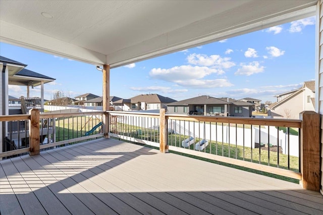 6518 S 208th Ave, Elkhorn, NE 68022 - wooden terrace featuring a residential view