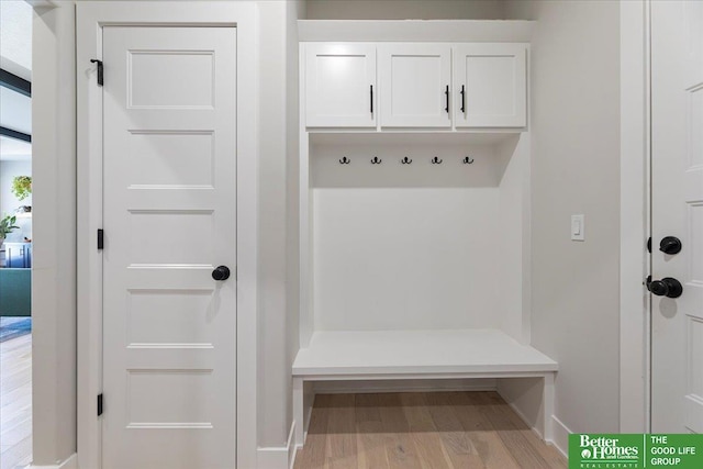 6518 S 208th Ave, Elkhorn, NE 68022 - mudroom featuring wood finished floors and baseboards