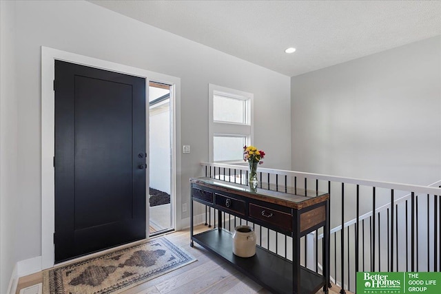 6518 S 208th Ave, Elkhorn, NE 68022 - entryway with light wood-style floors, recessed lighting, and baseboards