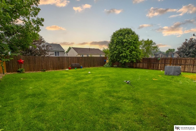 15417 Willit St, Bennington, NE 68007 - view of yard at dusk