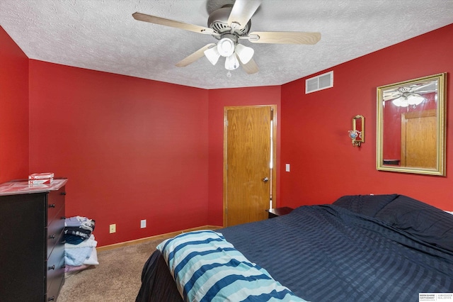 15212 Emmet St, Omaha, NE 68116 - carpeted bedroom with a textured ceiling, ceiling fan, and baseboards