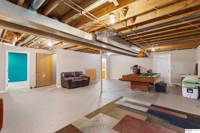 15212 Emmet St, Omaha, NE 68116 - finished below grade area with billiards
