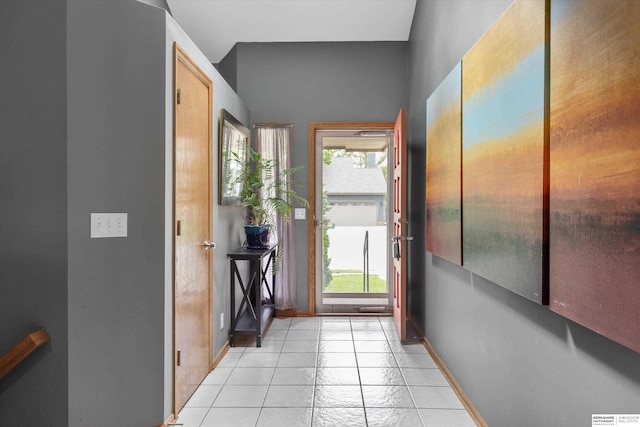 15212 Emmet St, Omaha, NE 68116 - entryway with baseboards and light tile patterned flooring