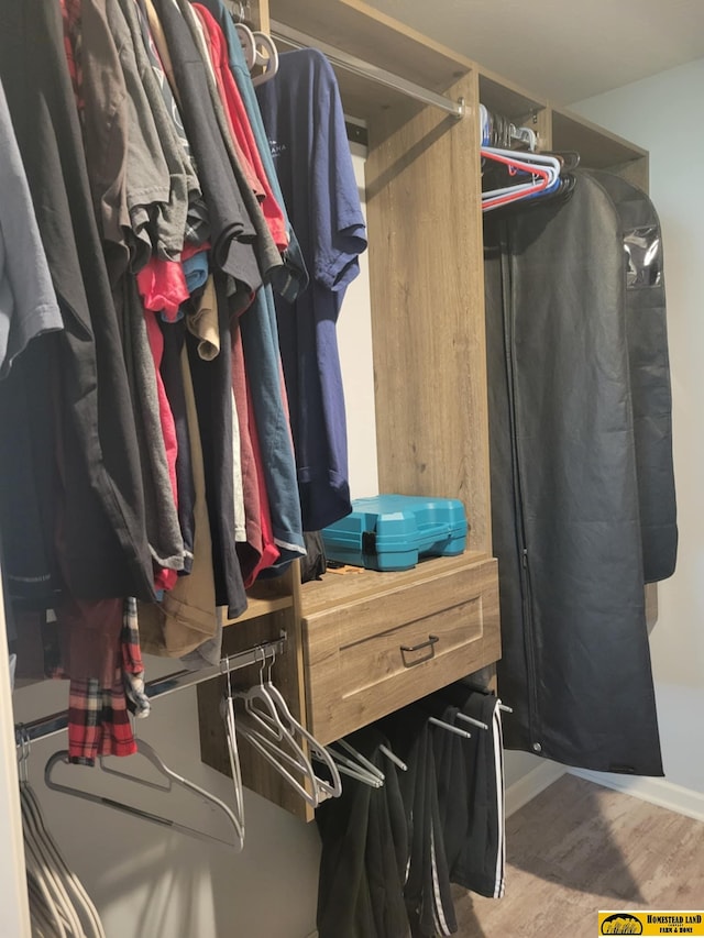 843 N 26th St, Beatrice, NE 68310 - spacious closet featuring wood finished floors
