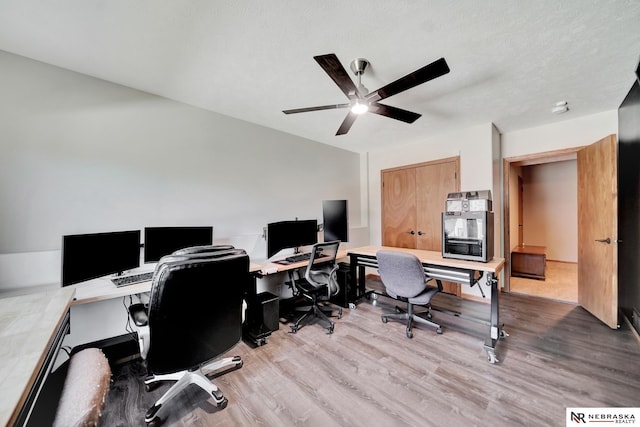 905 Chicory Ln, Hickman, NE 68372 - home office with wood finished floors and ceiling fan