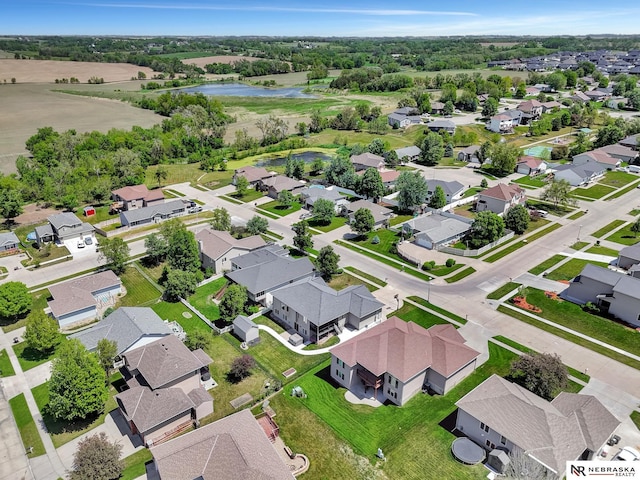 905 Chicory Ln, Hickman, NE 68372 - aerial perspective of suburban area featuring a large body of water