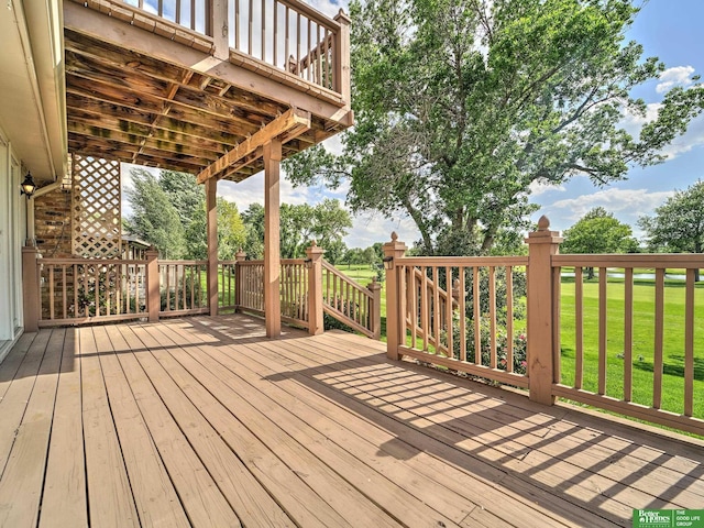 6212 Oak Hills Plz, Omaha, NE 68137 - view of wooden terrace