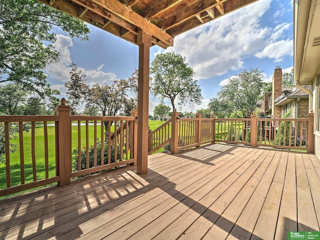6212 Oak Hills Plz, Omaha, NE 68137 - view of wooden deck