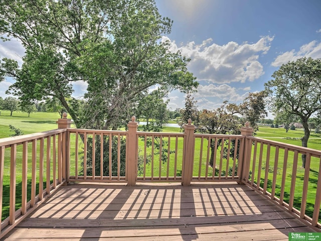 6212 Oak Hills Plz, Omaha, NE 68137 - wooden deck featuring a yard