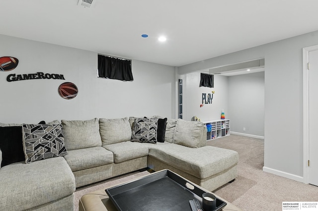 7209 S 132nd Ave, Omaha, NE 68138 - living area with carpet flooring, recessed lighting, and baseboards