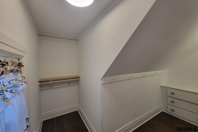 1205 N Broad St, Fremont, NE 68025 - walk in closet with dark wood finished floors