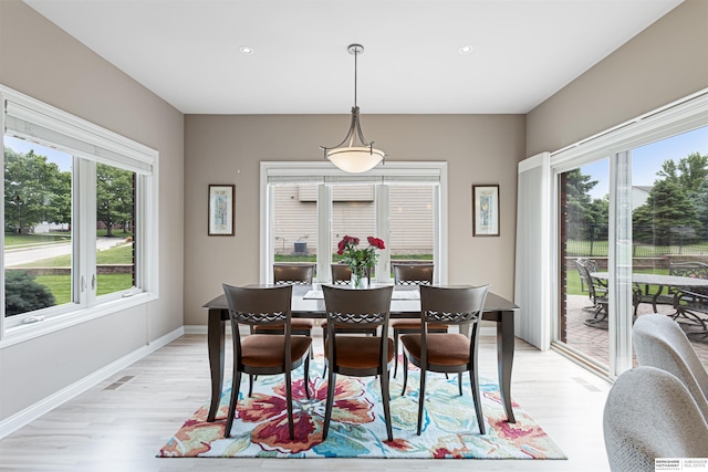 13303 Cuming St, Omaha, NE 68154 - dining room with light wood finished floors, recessed lighting, and baseboards