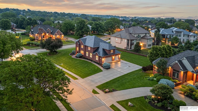13303 Cuming St, Omaha, NE 68154 - aerial view at dusk of a residential view