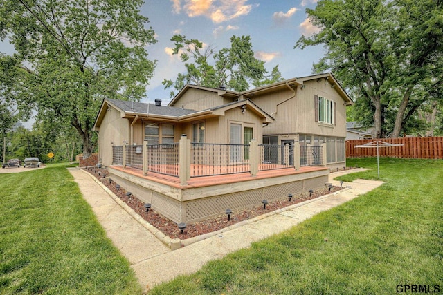 5617 S 93rd St, Omaha, NE 68127 - back of property featuring a wooden deck