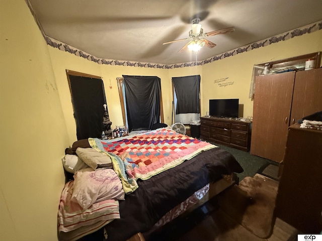 608 E Fillmore Ave, Dewitt, NE 68341 - carpeted bedroom featuring ceiling fan