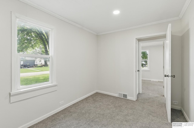 209 S Vine St, Mead, NE 68041 - unfurnished room with carpet flooring, ornamental molding, and baseboards