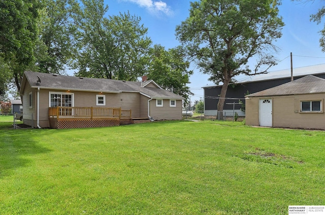 209 S Vine St, Mead, NE 68041 - view of yard featuring a deck