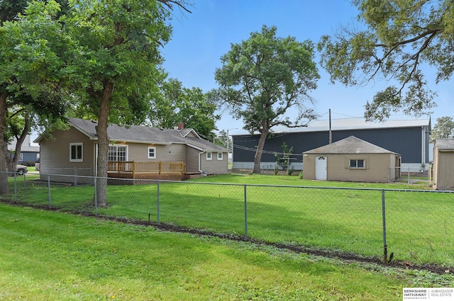 209 S Vine St, Mead, NE 68041 - view of yard with a wooden deck