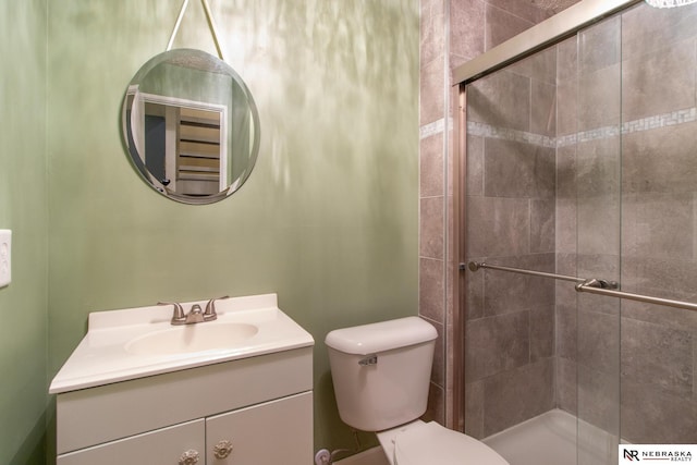 13220 Carpenter St, Omaha, NE 68138 - full bath featuring vanity, a shower stall, and toilet
