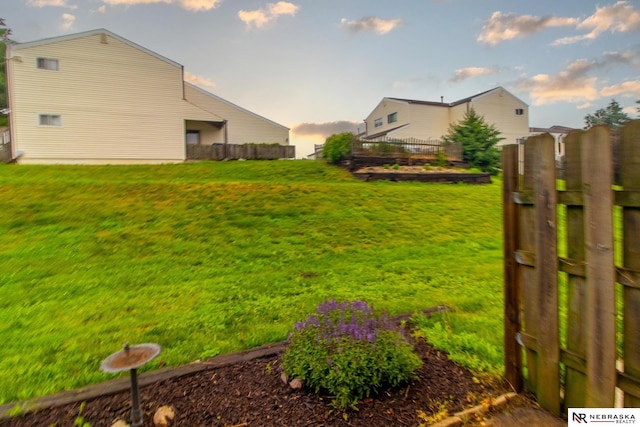 13220 Carpenter St, Omaha, NE 68138 - view of yard at dusk