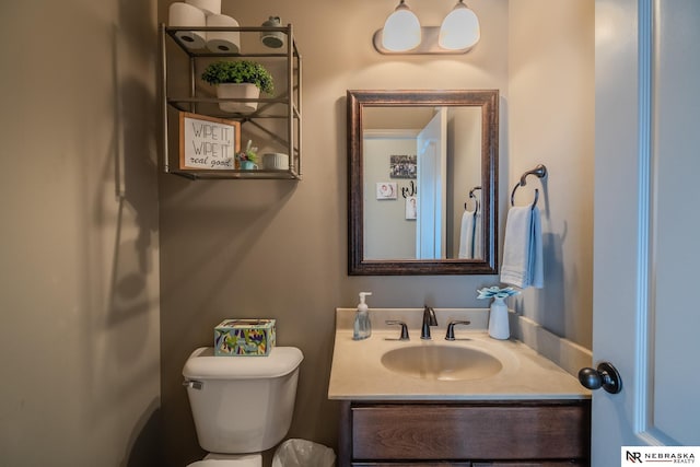 21313 Castlerock Ln, Gretna, NE 68028 - half bathroom featuring toilet and vanity