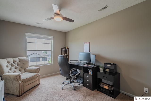 21313 Castlerock Ln, Gretna, NE 68028 - office space featuring carpet floors, a ceiling fan, and baseboards