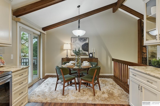 2615 Jack Pine St, Bellevue, NE 68123 - dining area featuring dark wood-style floors and baseboards