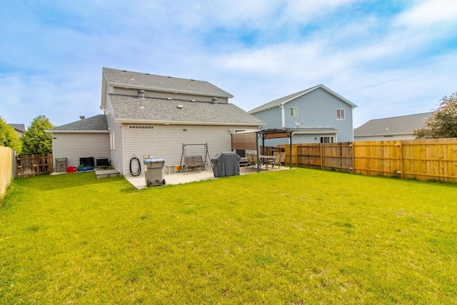 1715 Belford St, Lincoln, NE 68521 - rear view of house featuring a patio area, roof with shingles, and cooling unit