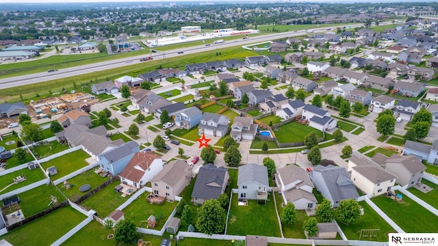 1715 Belford St, Lincoln, NE 68521 - aerial view of property and surrounding area featuring nearby suburban area