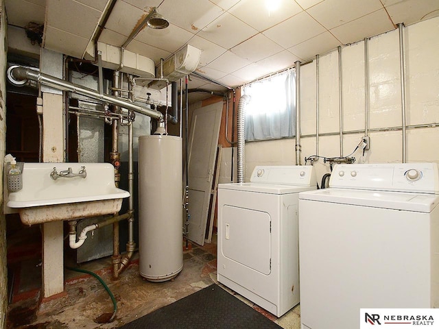 4540 S 41st St, Omaha, NE 68107 - washroom with independent washer and dryer and water heater