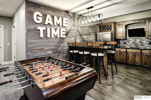 1809 S 220th Ave, Omaha, NE 68022 - game room with wood walls