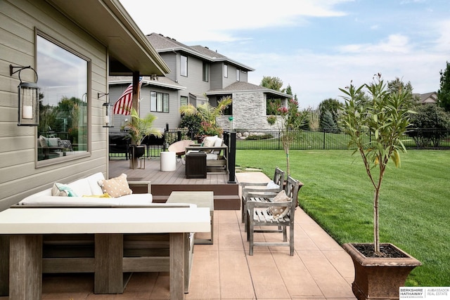 1809 S 220th Ave, Omaha, NE 68022 - view of patio featuring an outdoor hangout area and a deck