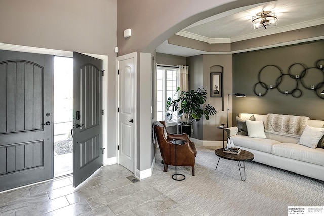 1809 S 220th Ave, Omaha, NE 68022 - entryway featuring arched walkways and crown molding