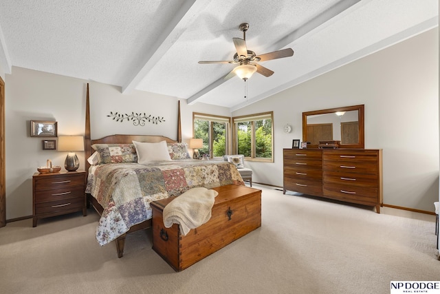 2723 Eagle Dr, Fremont, NE 68028 - bedroom featuring light carpet, a textured ceiling, ceiling fan, and baseboards