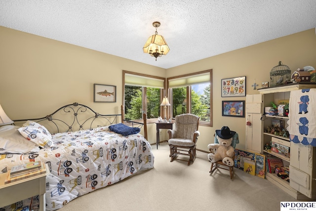 2723 Eagle Dr, Fremont, NE 68028 - bedroom with carpet and a textured ceiling