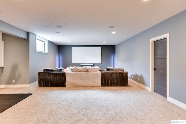 11511 S 190th St, Gretna, NE 68028 - home theater with carpet floors, recessed lighting, and baseboards